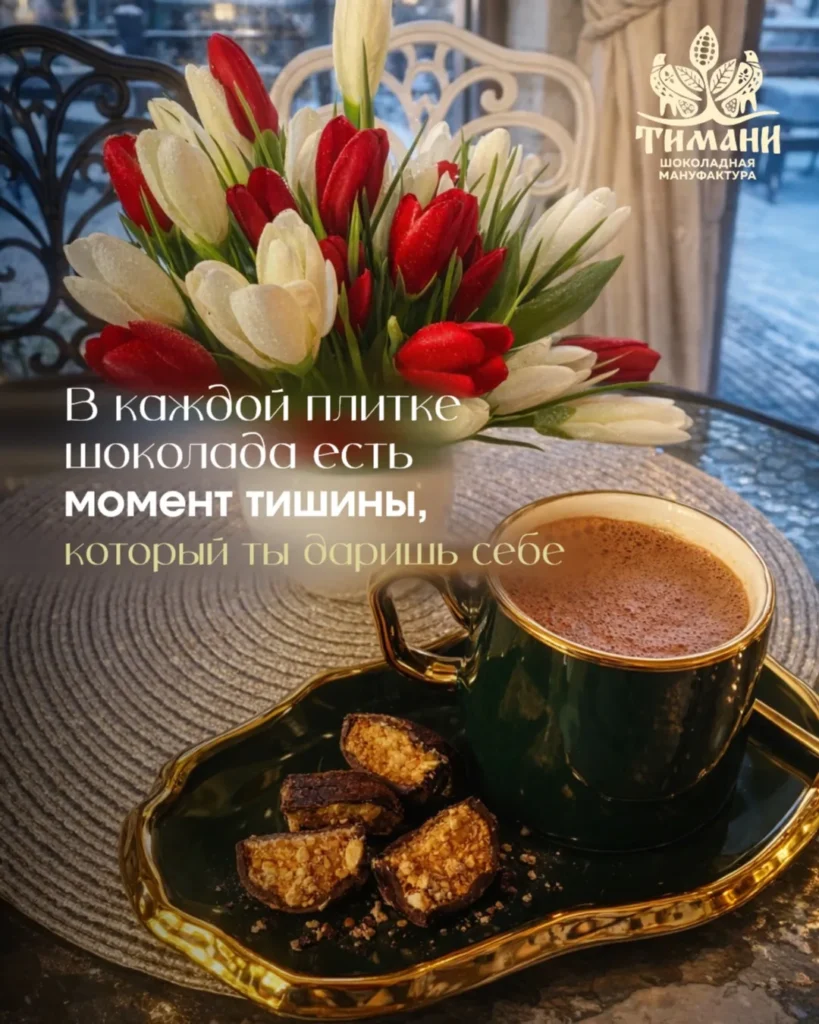 В каждой плитке шоколада есть момент тишины, который ты даришь себе.